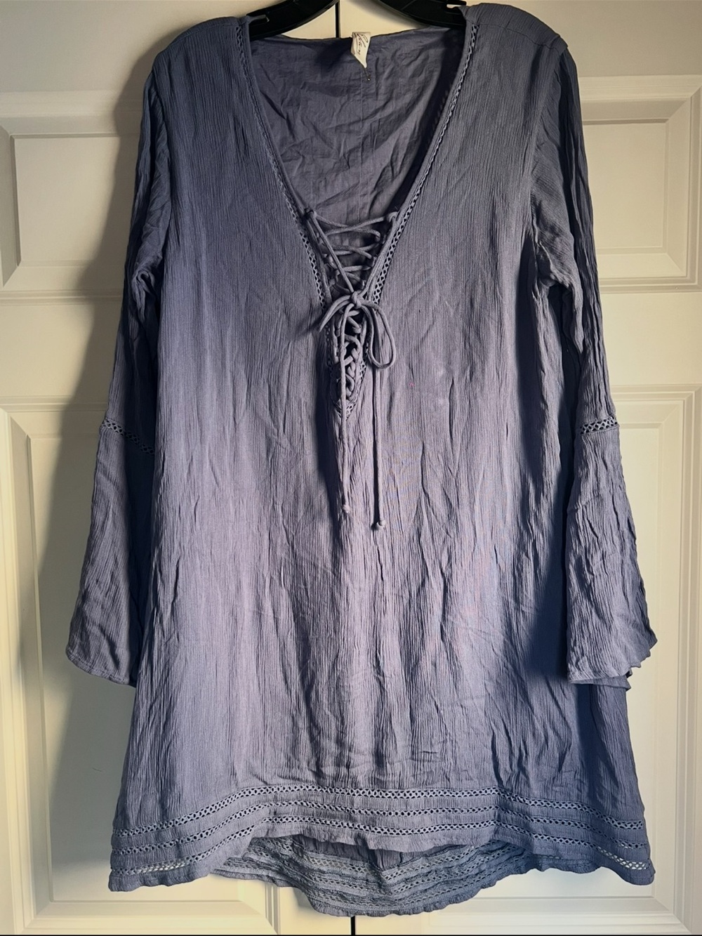 Elan Lace-Up V-Neck Tunic